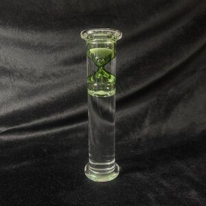Green Art Glass Hourglass